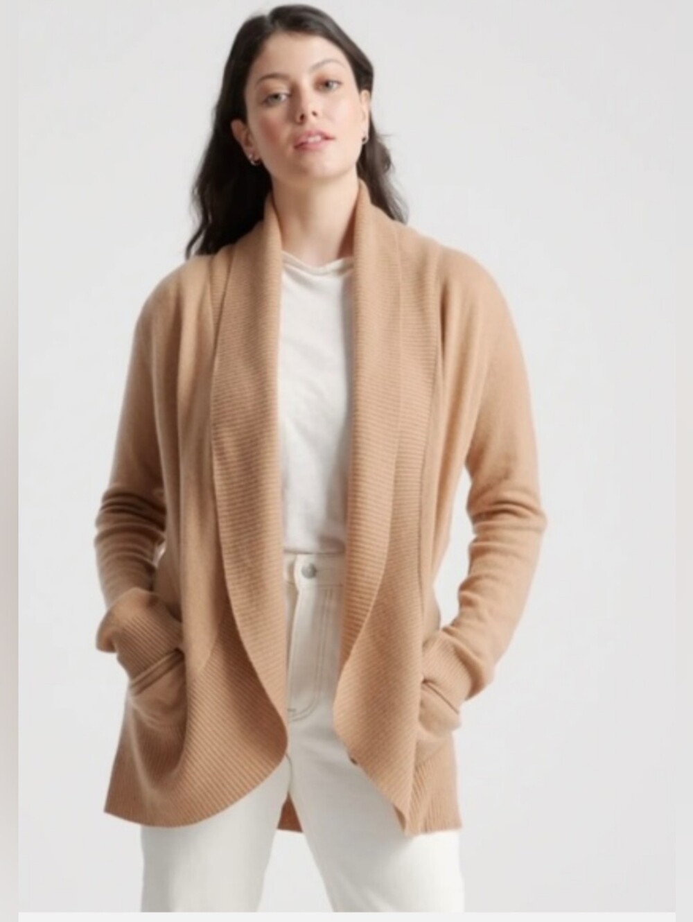 Quince • Mongolian Cashmere Open Cardigan Sweater